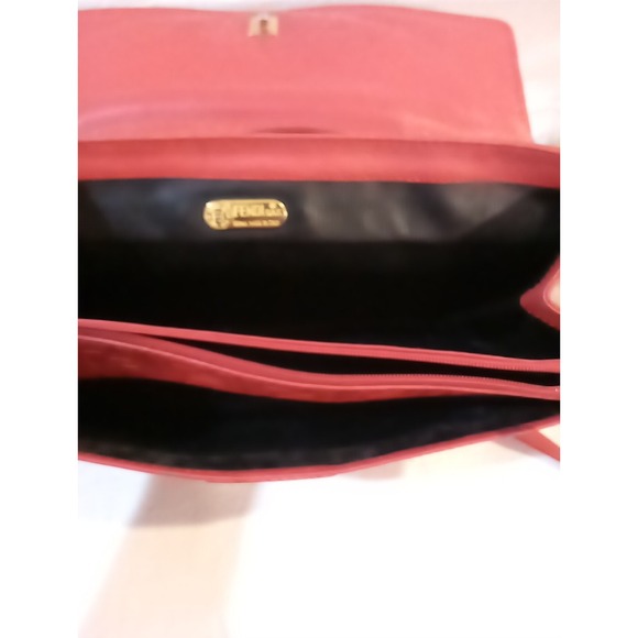 Fendi Zucca FF Red Leather Crossbody Bag - Picture 11 of 16